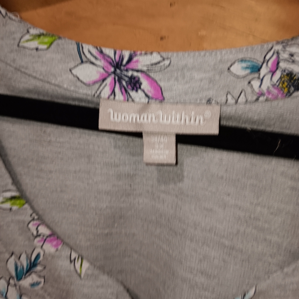 Woman Within Plus size 5x T shirt material